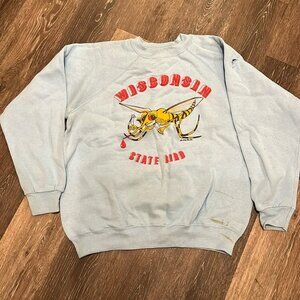 Vintage 1980s Wisconsin State Bird sweatshirt w blemishes